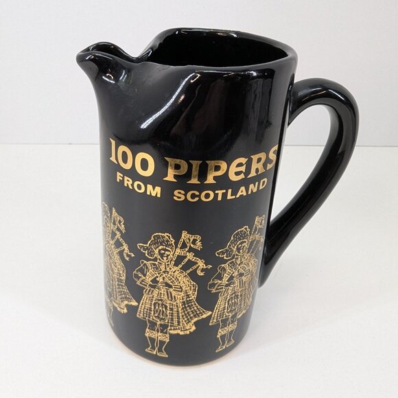 100 Pipers From Scotland Seagram's Scotch Whisky Advertising Pub Jug Water Jug - Picture 1 of 7